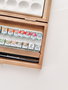Van Gogh Set d'aquarelles en boîte en bois, 24 couleurs en demi-pastilles et 3 accessoires